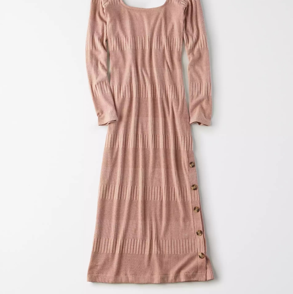Sweater Dress with Boat Neckline